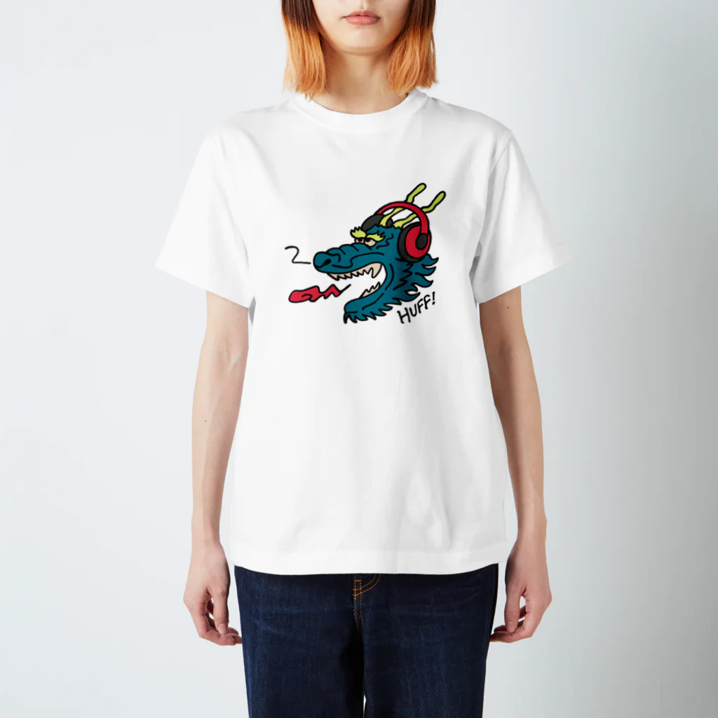 SANNO CREATIONSのヘッドホン・ドラゴン スタンダードTシャツ