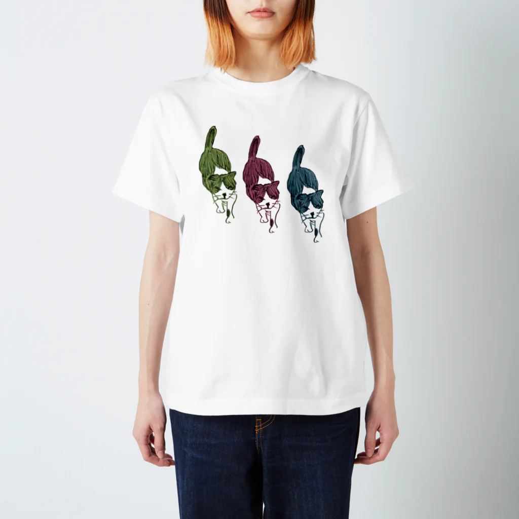 あかべこ太郎次郎の血統書付きねこ 歩く Regular Fit T-Shirt