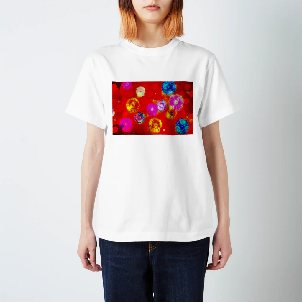 A'S WORLDの和柄FLOWER スタンダードTシャツ