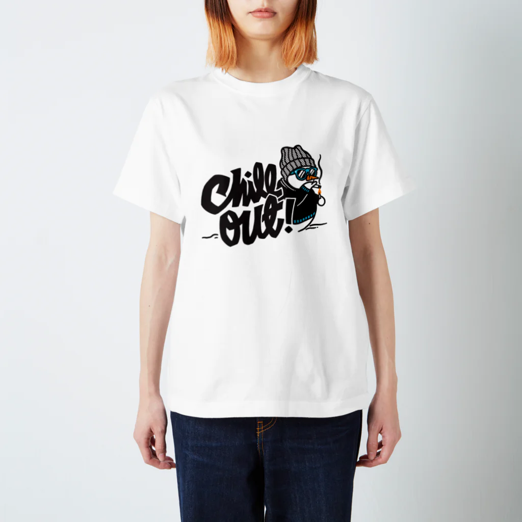 PSChristieのCHILL OUT 雪だるま スタンダードTシャツ