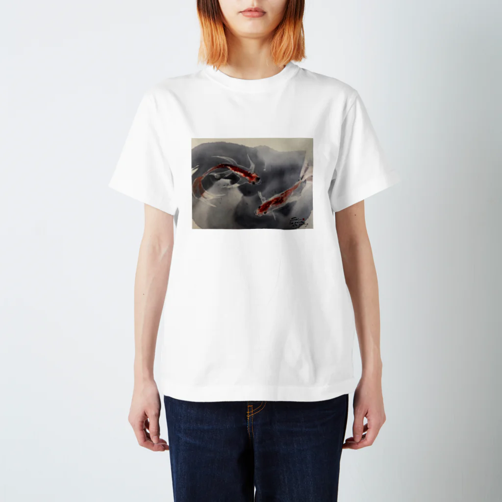 中村青雨 水墨画家  Artgalleryの金魚 Regular Fit T-Shirt