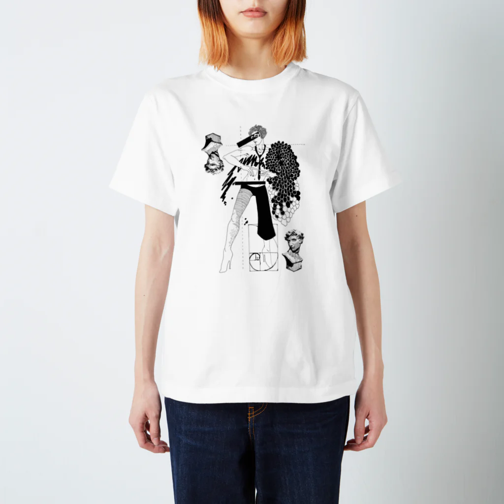 Asako Shibutaniのデッサン（メジチ胸像） スタンダードTシャツ