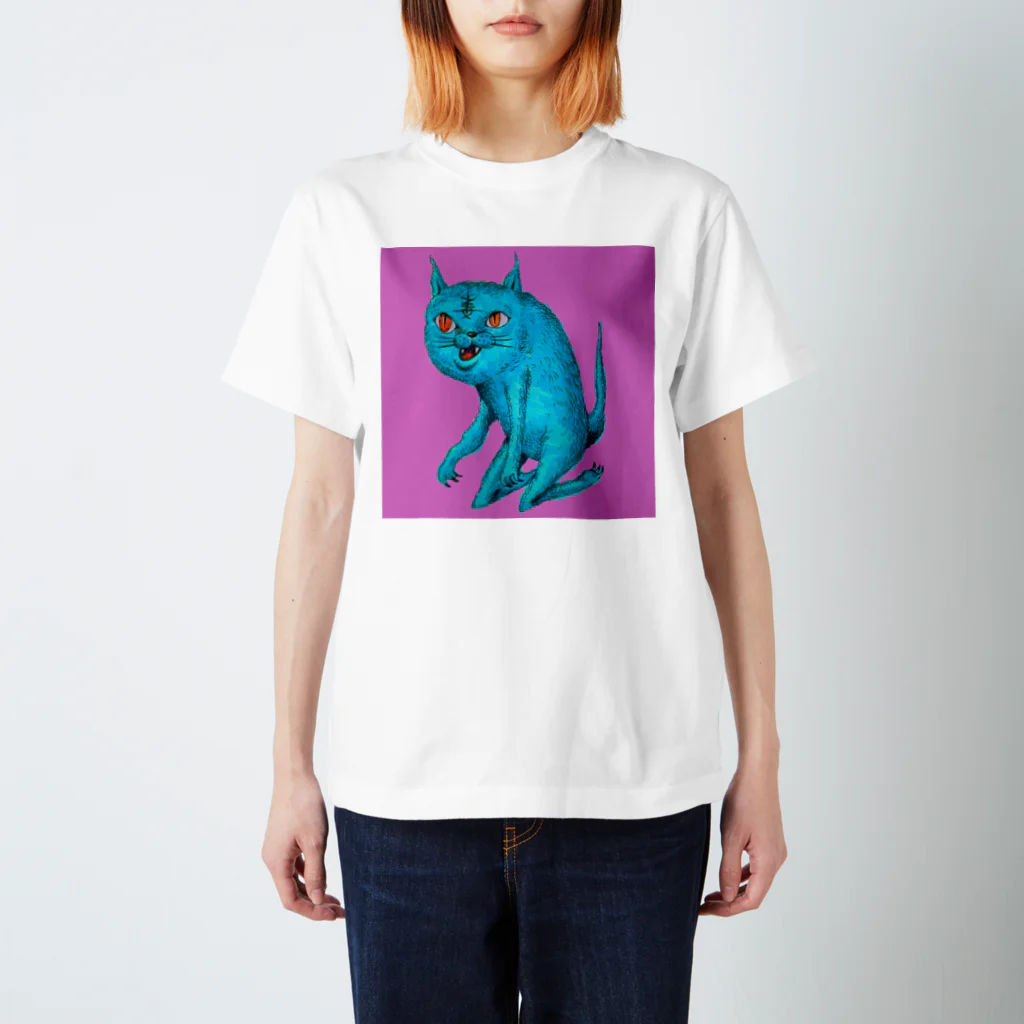 NEKOGE paris 猫化粧☆公式の毒猫ちゃまティー スタンダードTシャツ