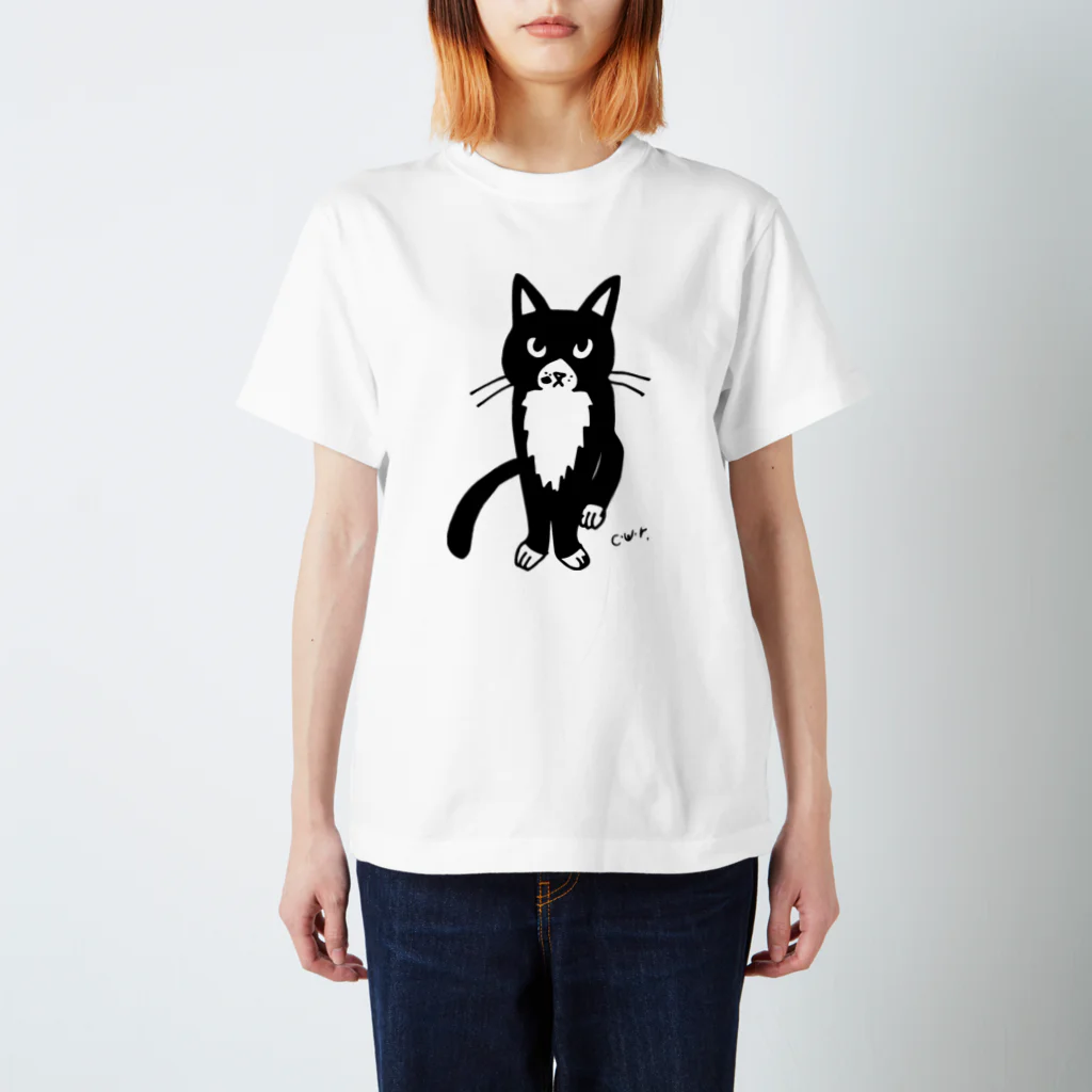 CUROGNACの100nyan007.くつしたにゃんこ スタンダードTシャツ