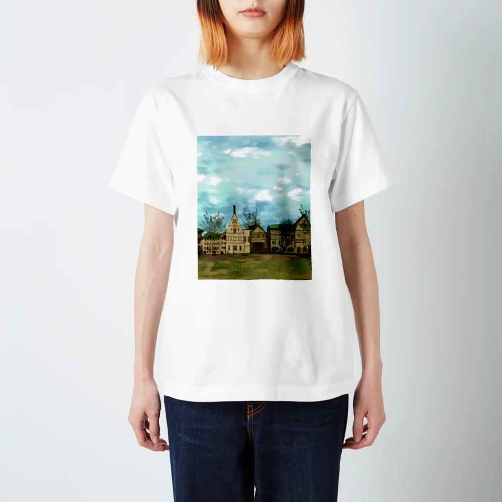 ふわりの絵画のような街（暗色） スタンダードTシャツ