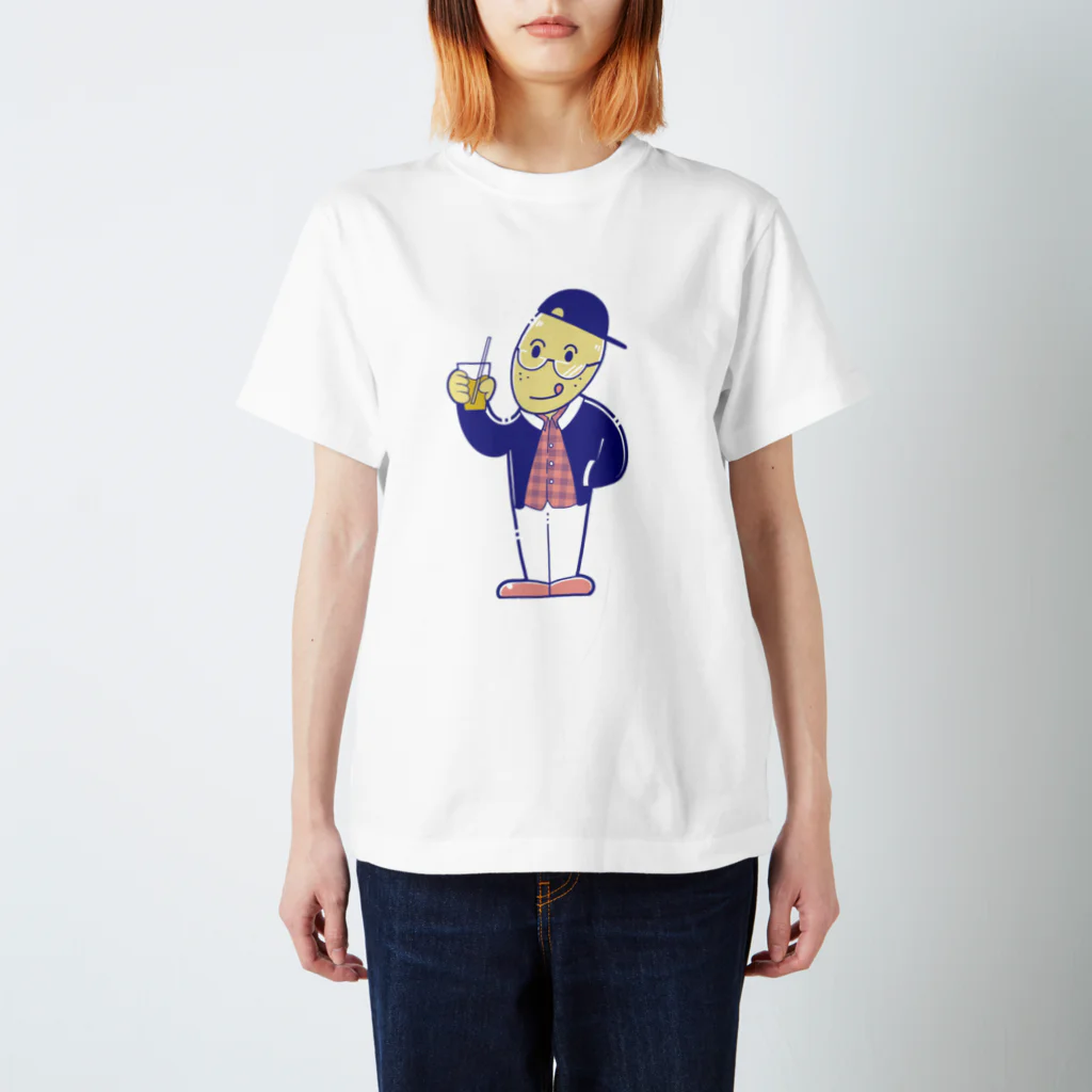 野田　尚花のレモンくん　80年代イラスト風 スタンダードTシャツ