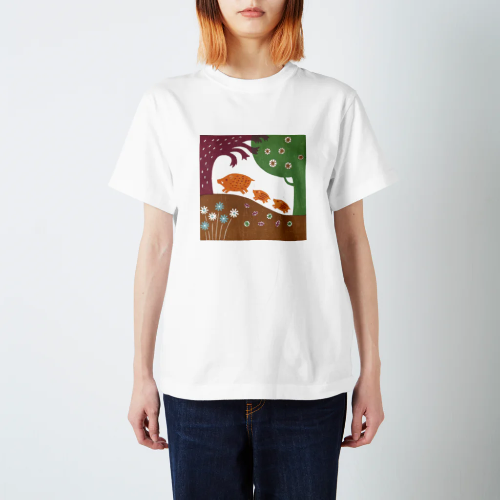 服部奈々子のいのしし Regular Fit T-Shirt