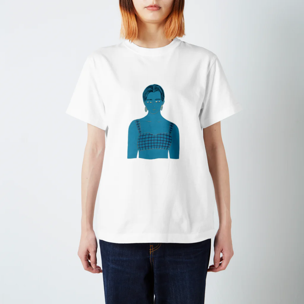 千海 博美のBlue Regular Fit T-Shirt