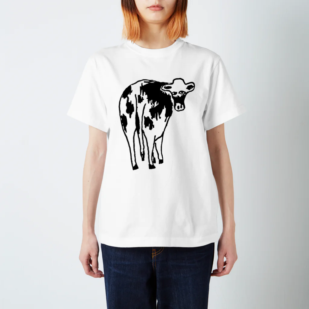 NIKORASU GOの牛デザイン「ウシのお尻」（Tシャツ・パーカー・グッズ・ETC） スタンダードTシャツ