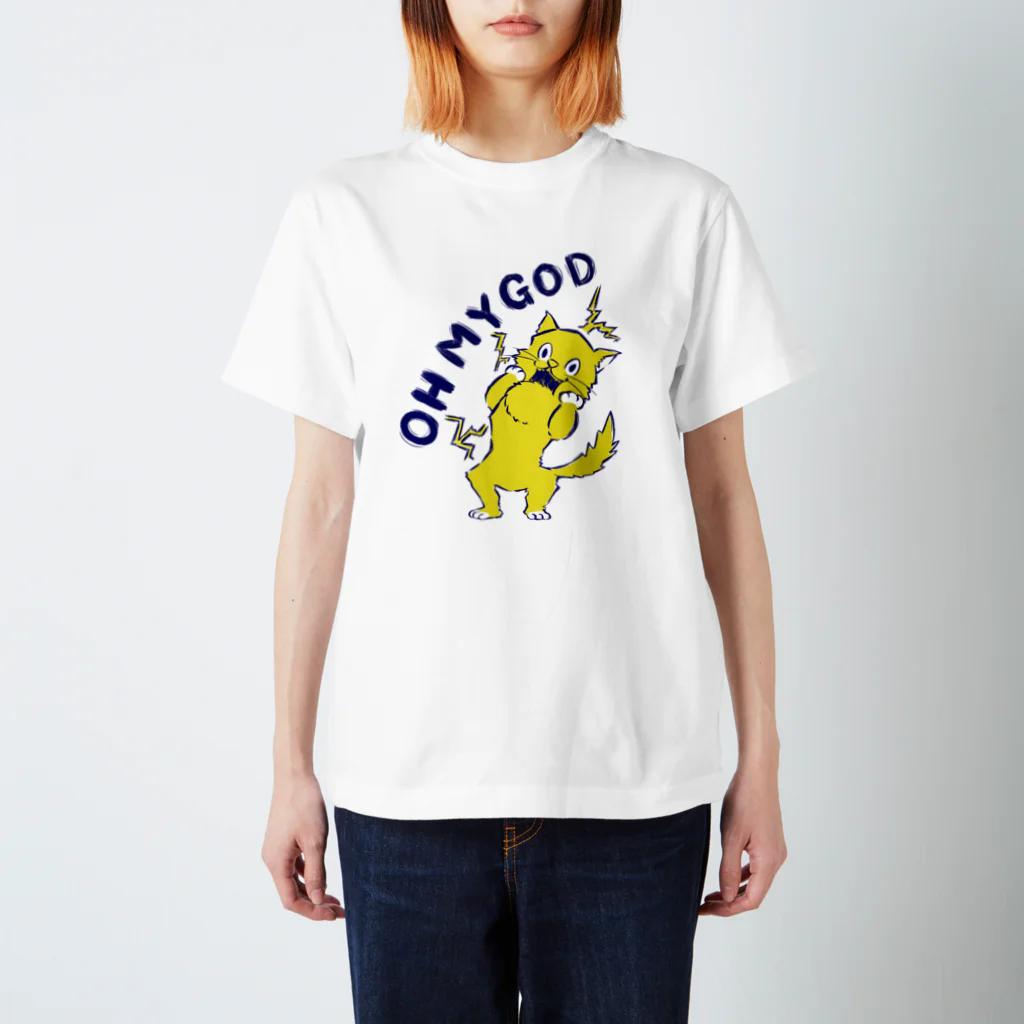 HAPPY MILK MARKETのOH MY GOD CAT Regular Fit T-Shirt