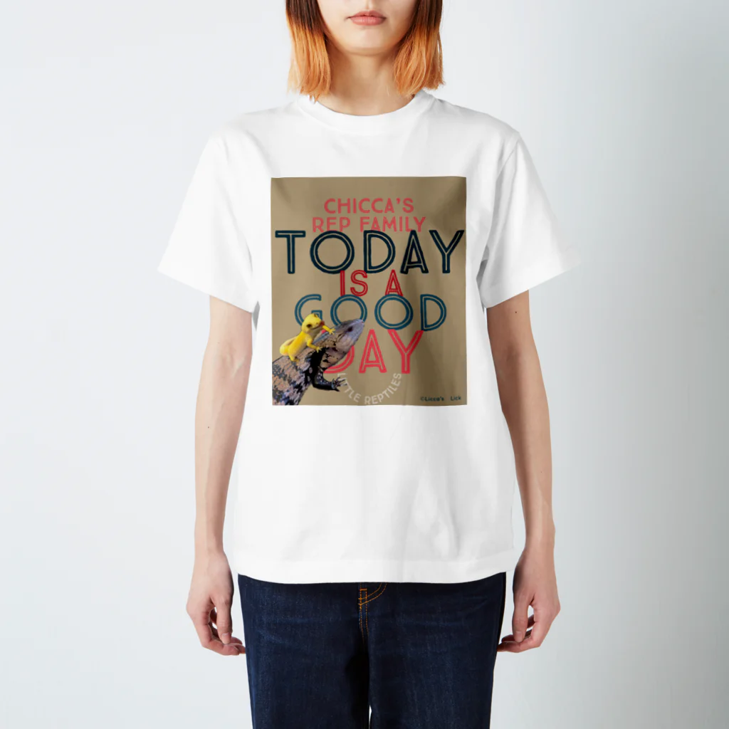 Licca's LickのToday is a good day カカオ&シトラス Regular Fit T-Shirt