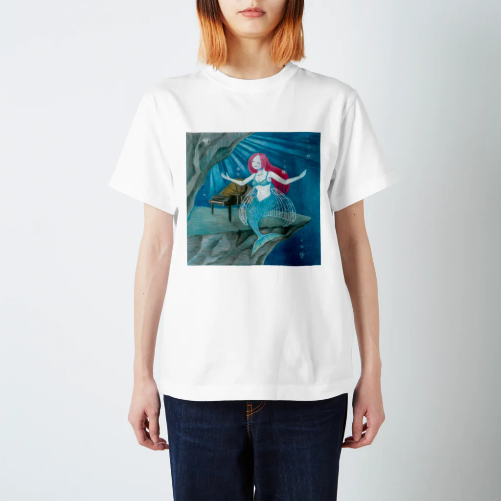 いのうえコロべぇしょっぷの｢海底の舞台｣フロントプリントTシャツ スタンダードTシャツ