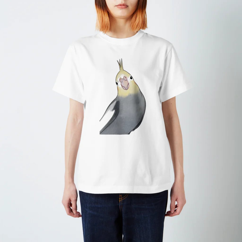 まめるりはことりのおしゃまなオカメインコちゃん【まめるりはことり】 スタンダードTシャツ