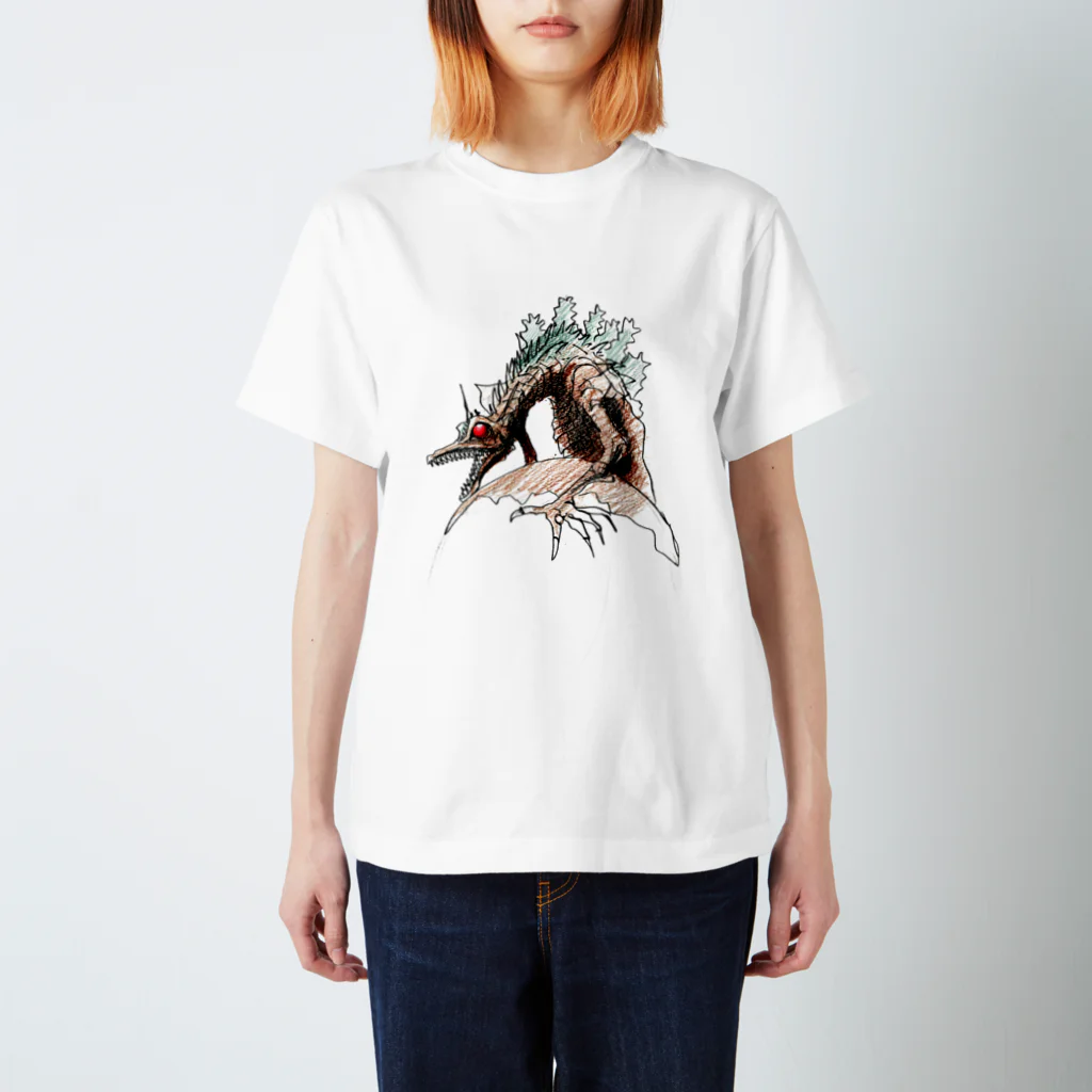 ヤノベケンジアーカイブ&コミュニティのヤノベケンジ《ザ・スター・アンガー》（星に乗るドラゴン） Regular Fit T-Shirt