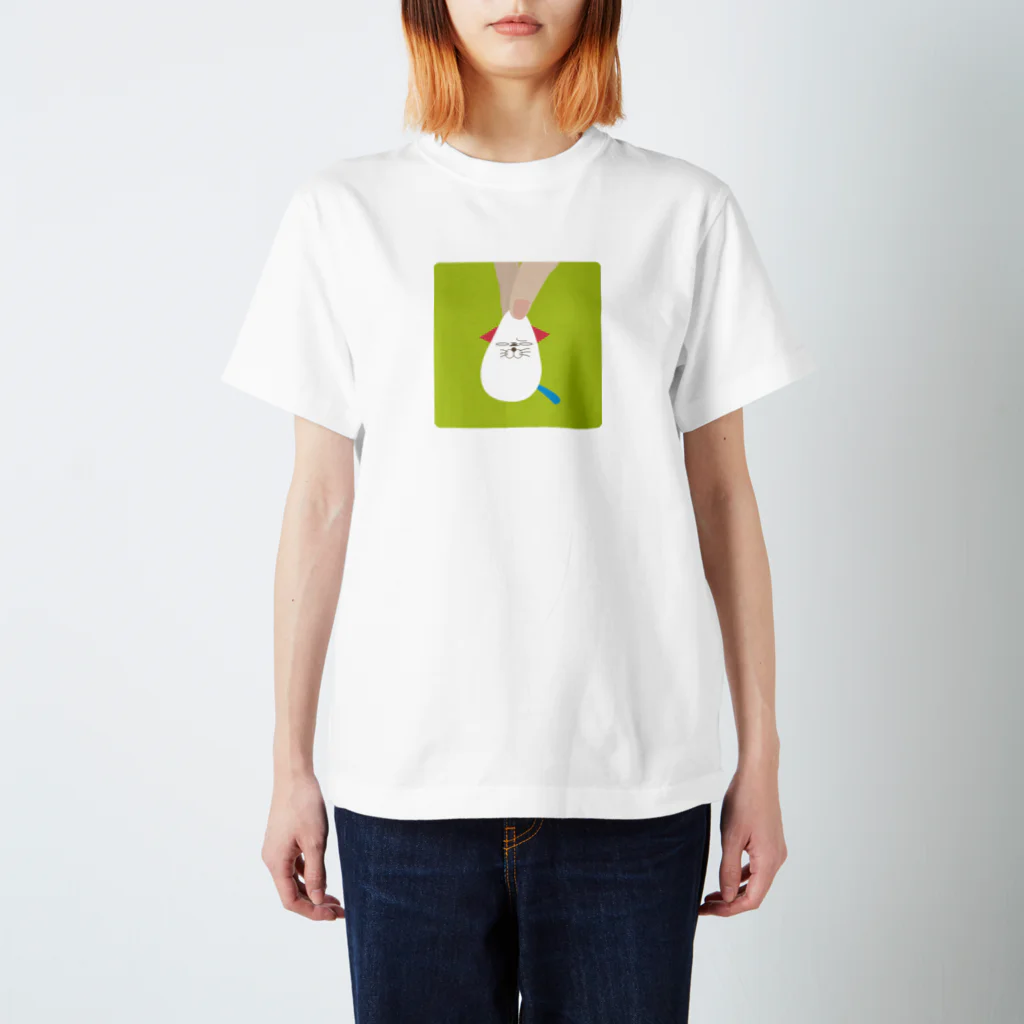 mo=kaのおつまみシリーズ「おつまみMOYASHI」シロ スタンダードTシャツ