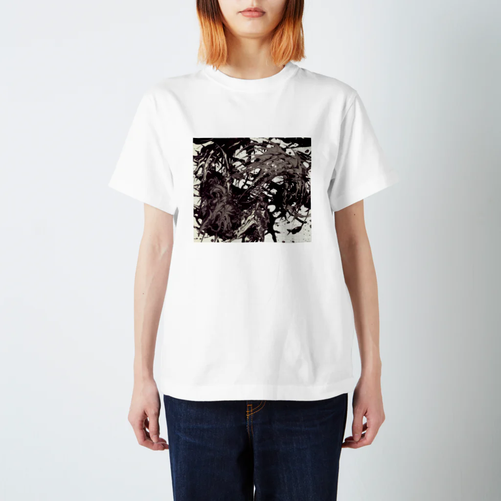 兎派の踊る細胞(monochrome) Regular Fit T-Shirt