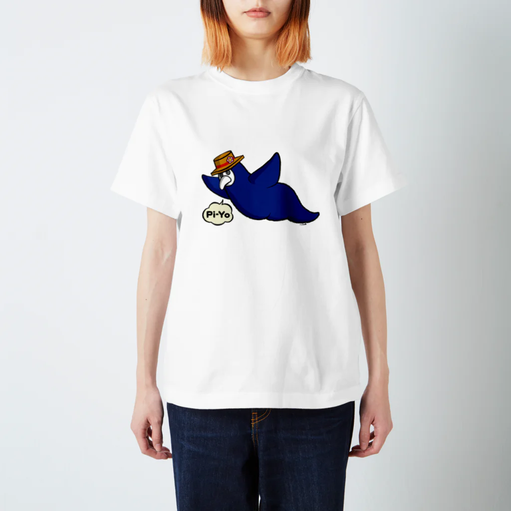 しちみ楼のピーヨ服 blue スタンダードTシャツ