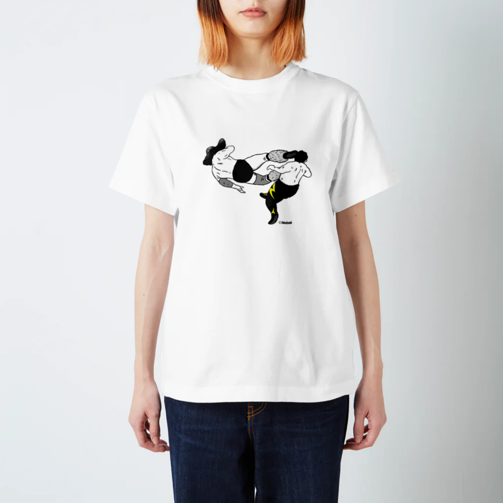 アカツキ@味のプロレスのドロップキック スタンダードTシャツ