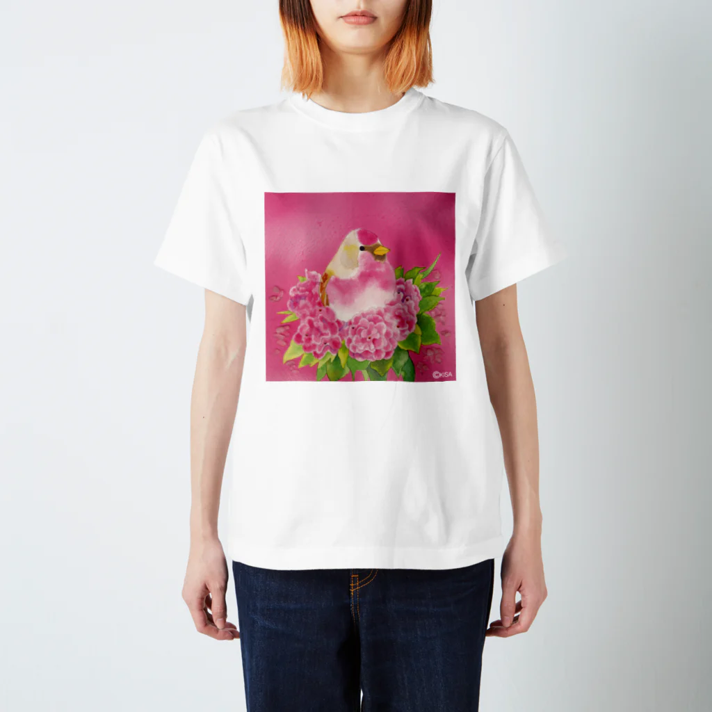 KISAのRose〜ベニワヒワ スタンダードTシャツ