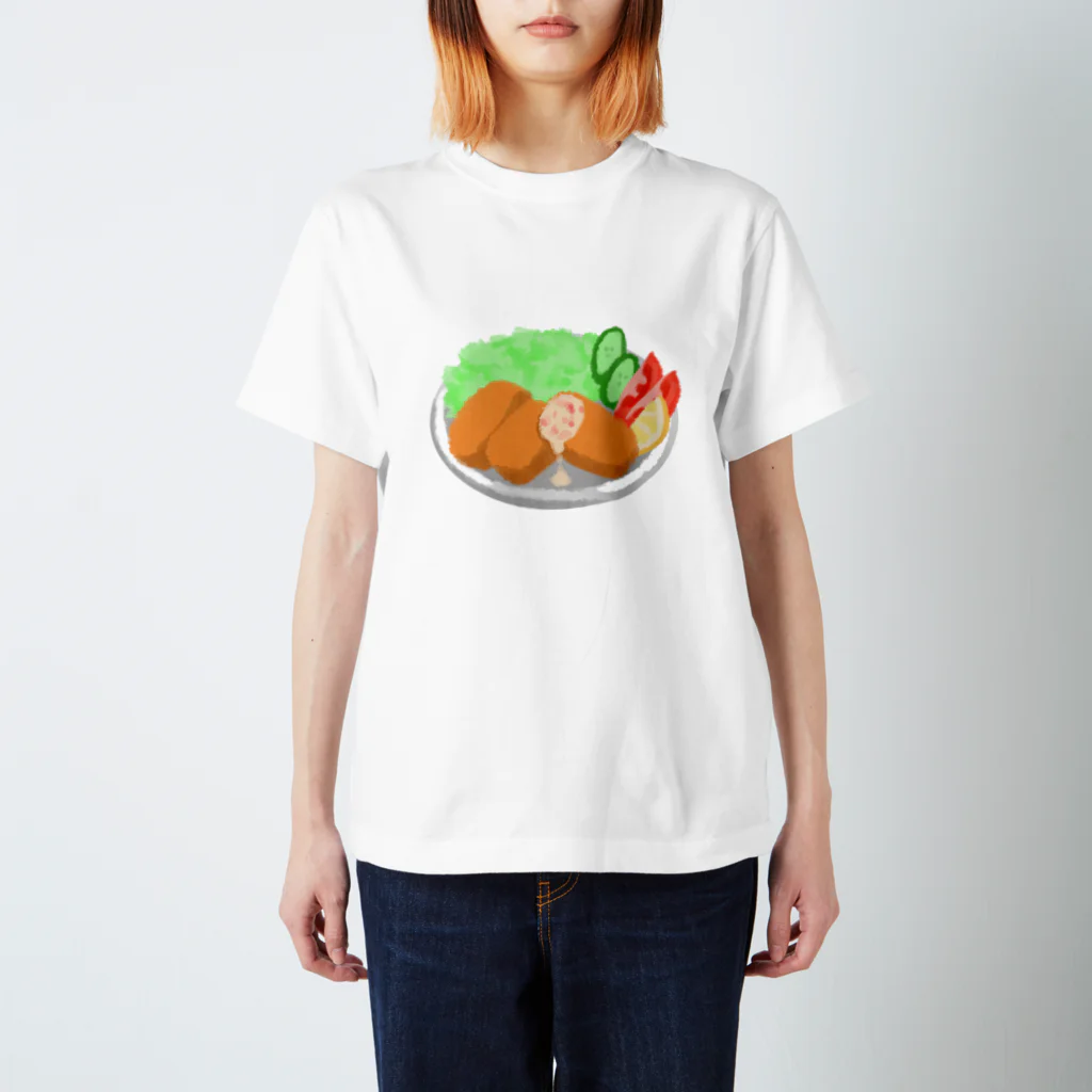 いくら丼のカニクリームコロッケ スタンダードTシャツ