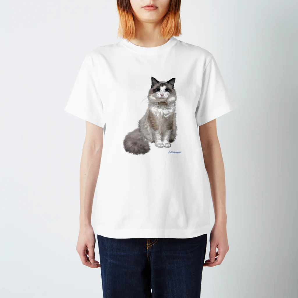 kinako-japanのラグドール　フィナンシェちゃん スタンダードTシャツ