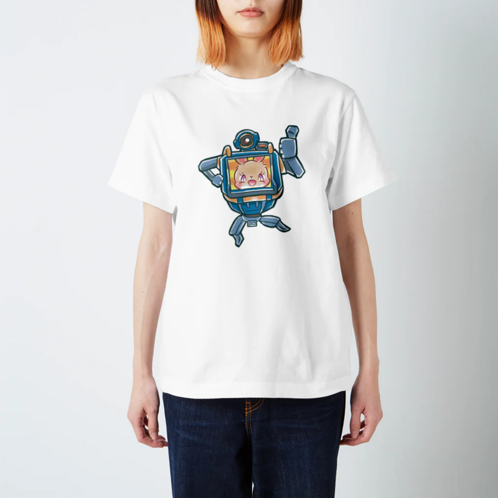 USABA COFFEEのusaneロボット　イラスト中 Regular Fit T-Shirt