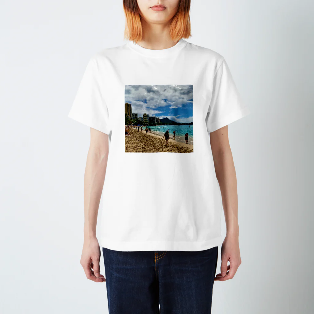 ふぅまのおみせ。のドット絵のワイキキ Regular Fit T-Shirt