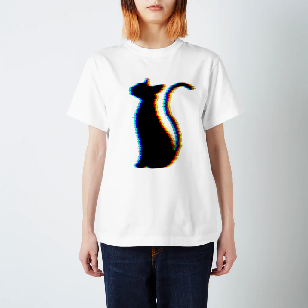 MizuriのGlitch Cat (猫グッズパーカーetc) Regular Fit T-Shirt