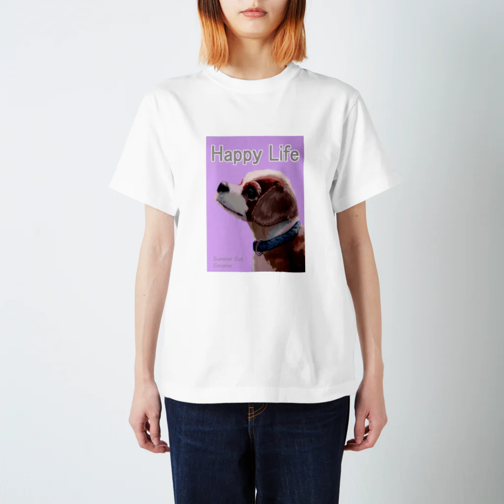 ゆるく放送局の犬と共に（キャバリア） スタンダードTシャツ