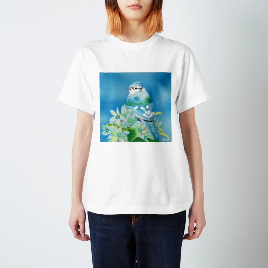 KISAのTurquoise〜アオカケス Regular Fit T-Shirt