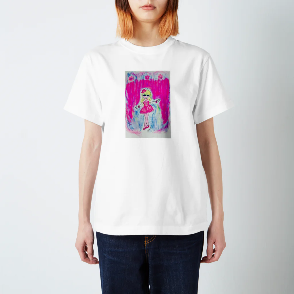 ピンク星こずべのピンクMerry-go-round スタンダードTシャツ