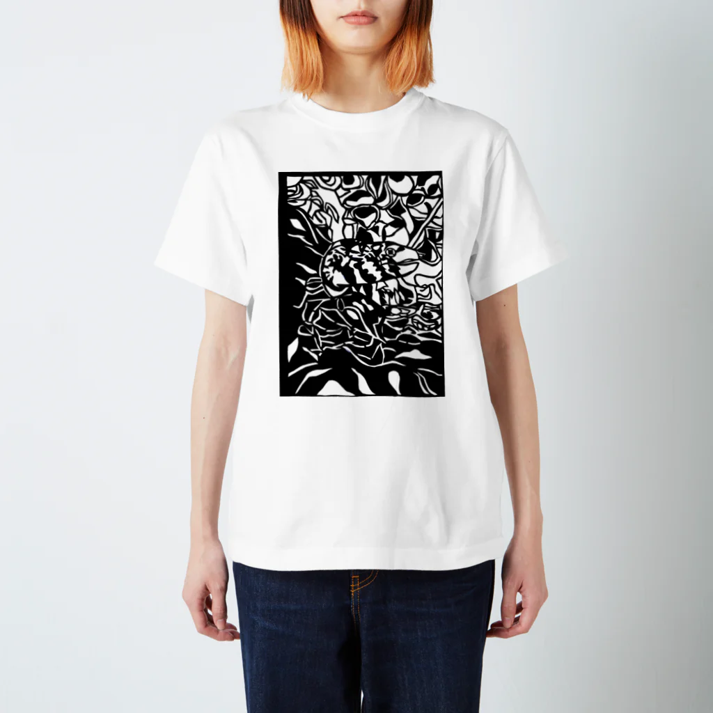 サカナオのクモウツボ　切り絵 Regular Fit T-Shirt