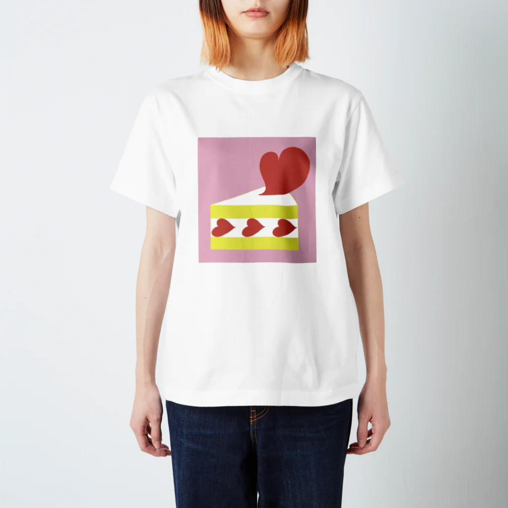 renjuー蓮樹ーのハートのショートケーキ Regular Fit T-Shirt