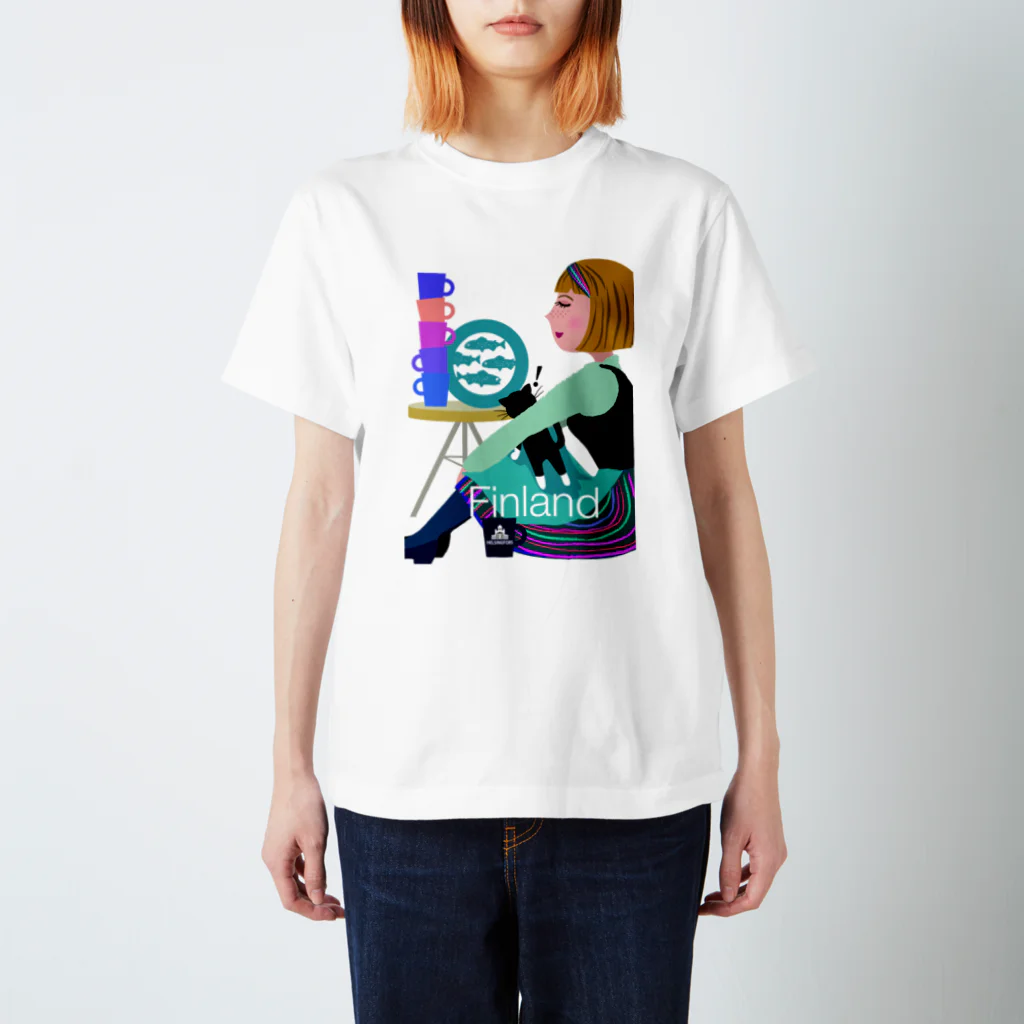 Northern_gate_DESIGNのGirl from the North Country and cat Regular Fit T-Shirt