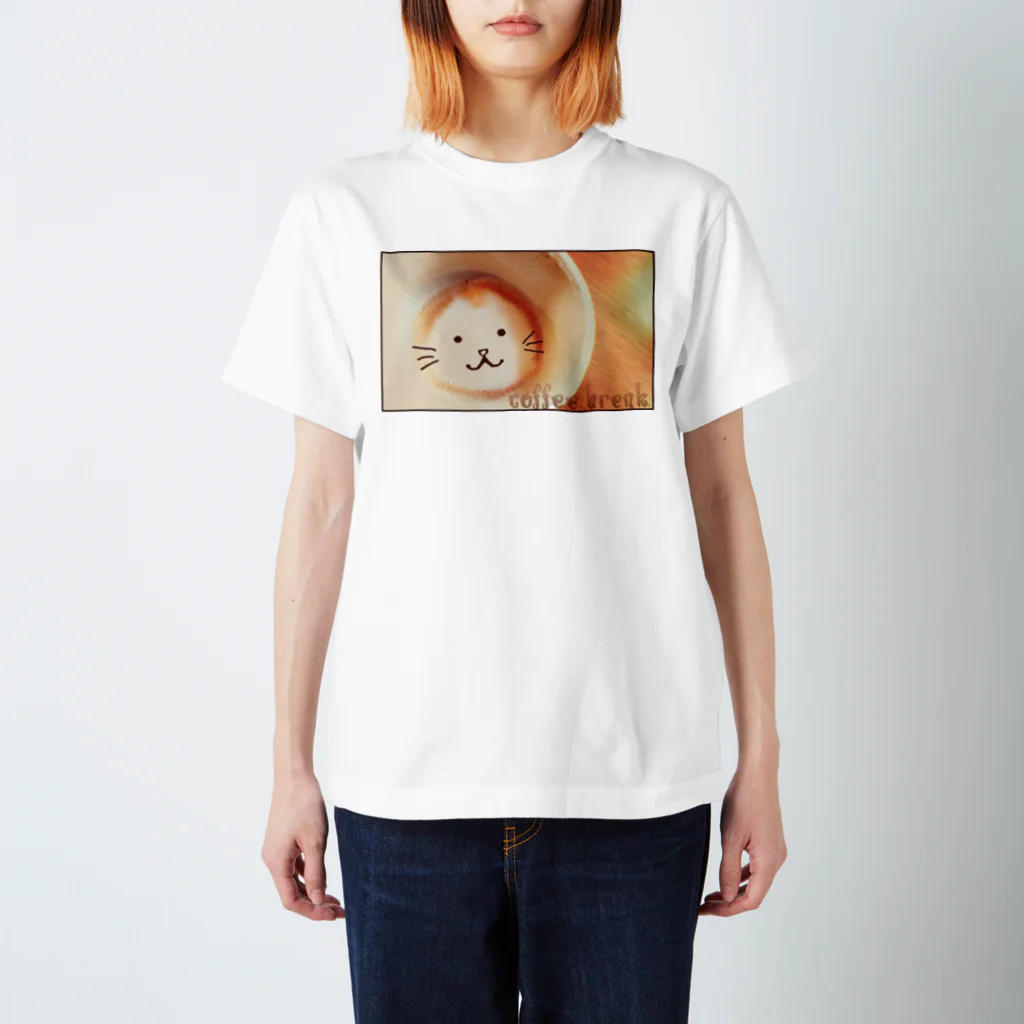 mofmenomossoのカプチーノ猫 スタンダードTシャツ