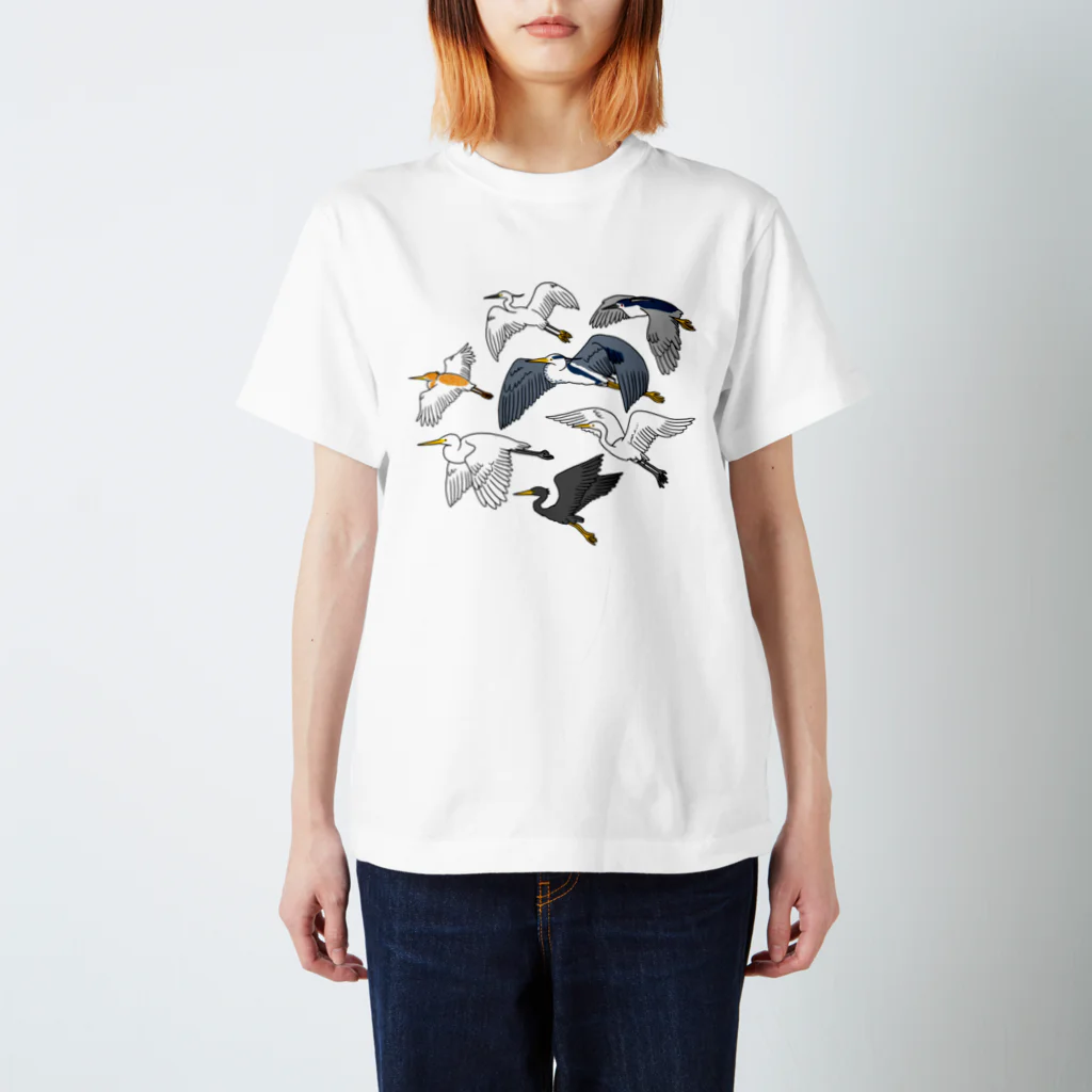 LOTORIのサギ大集合 Regular Fit T-Shirt