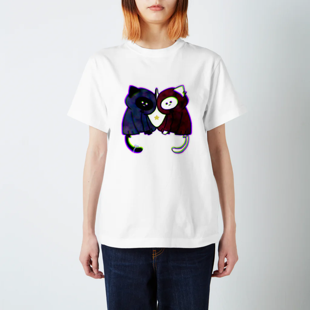 わなしの星屑ねねこと星影みみこ（ネオン） Regular Fit T-Shirt