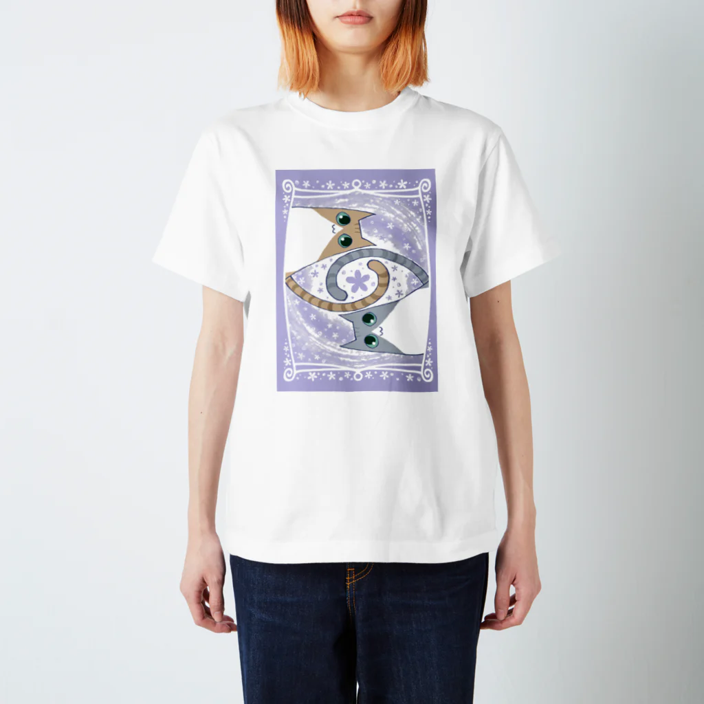 しののゆるい系の猫-ふじ色- Regular Fit T-Shirt