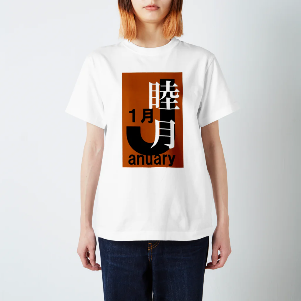 エリア45の睦月。一月。January。 スタンダードTシャツ