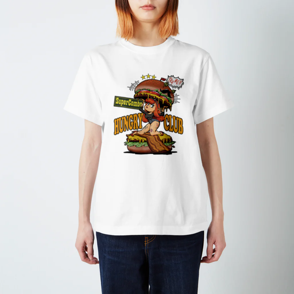 nidan-illustrationの"HUNGRY CLUB" Regular Fit T-Shirt