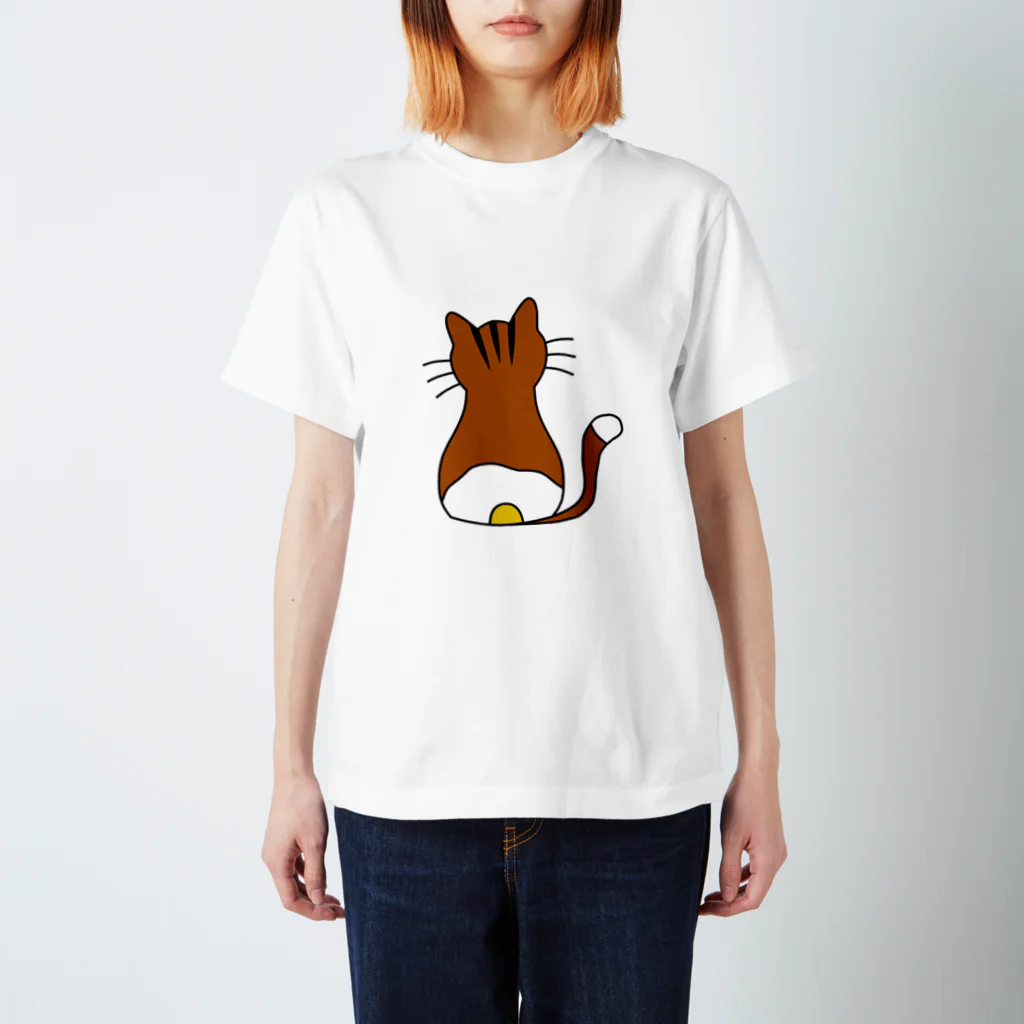 悩みの吐き捨て場　studio_X@stand.fmの目玉焼きトラ茶猫２ スタンダードTシャツ