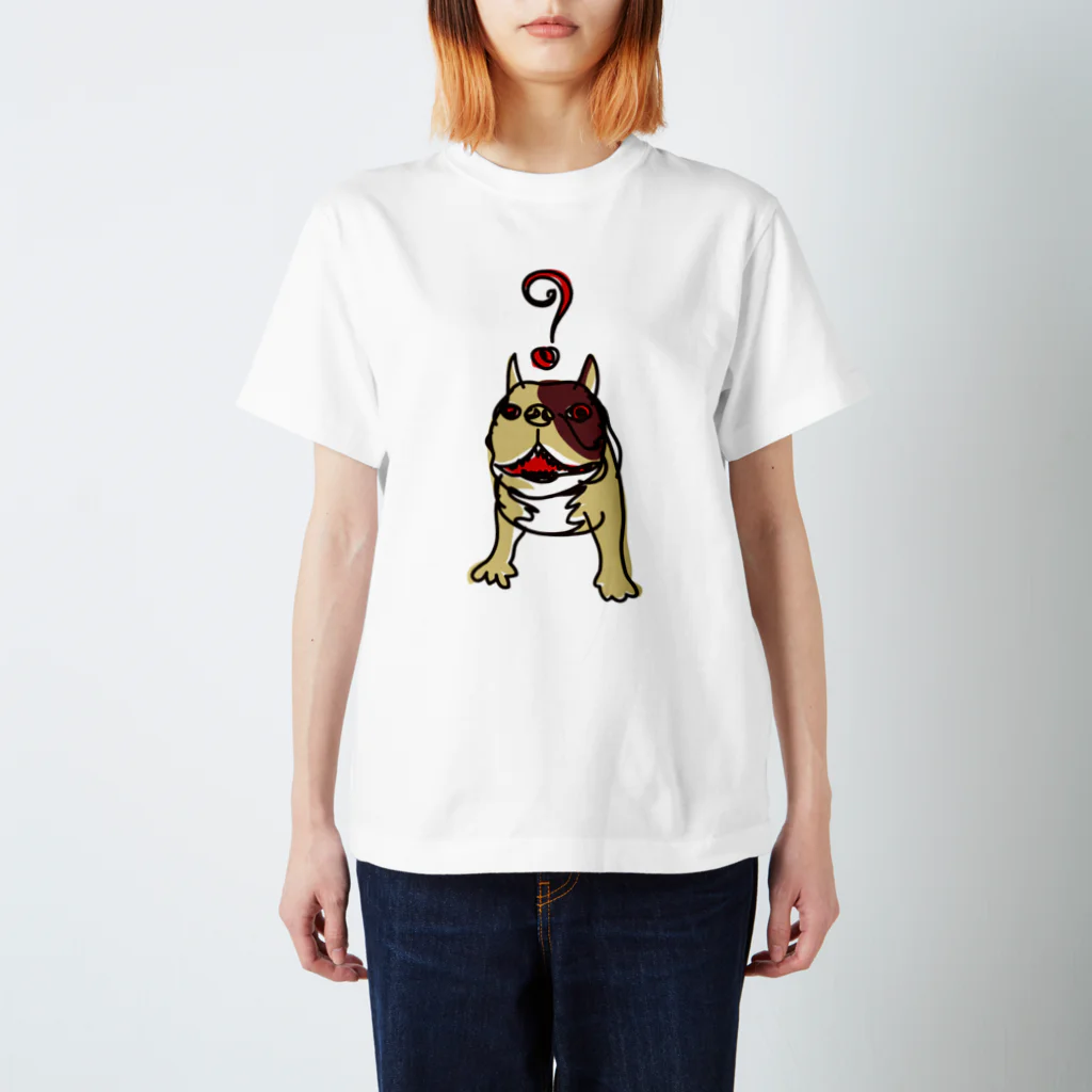 Honey Styleのはてなフレンチ（茶色） スタンダードTシャツ