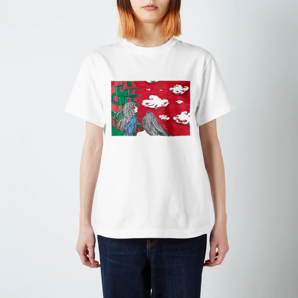 DEAREST ろあの少女達と赤い空 Regular Fit T-Shirt