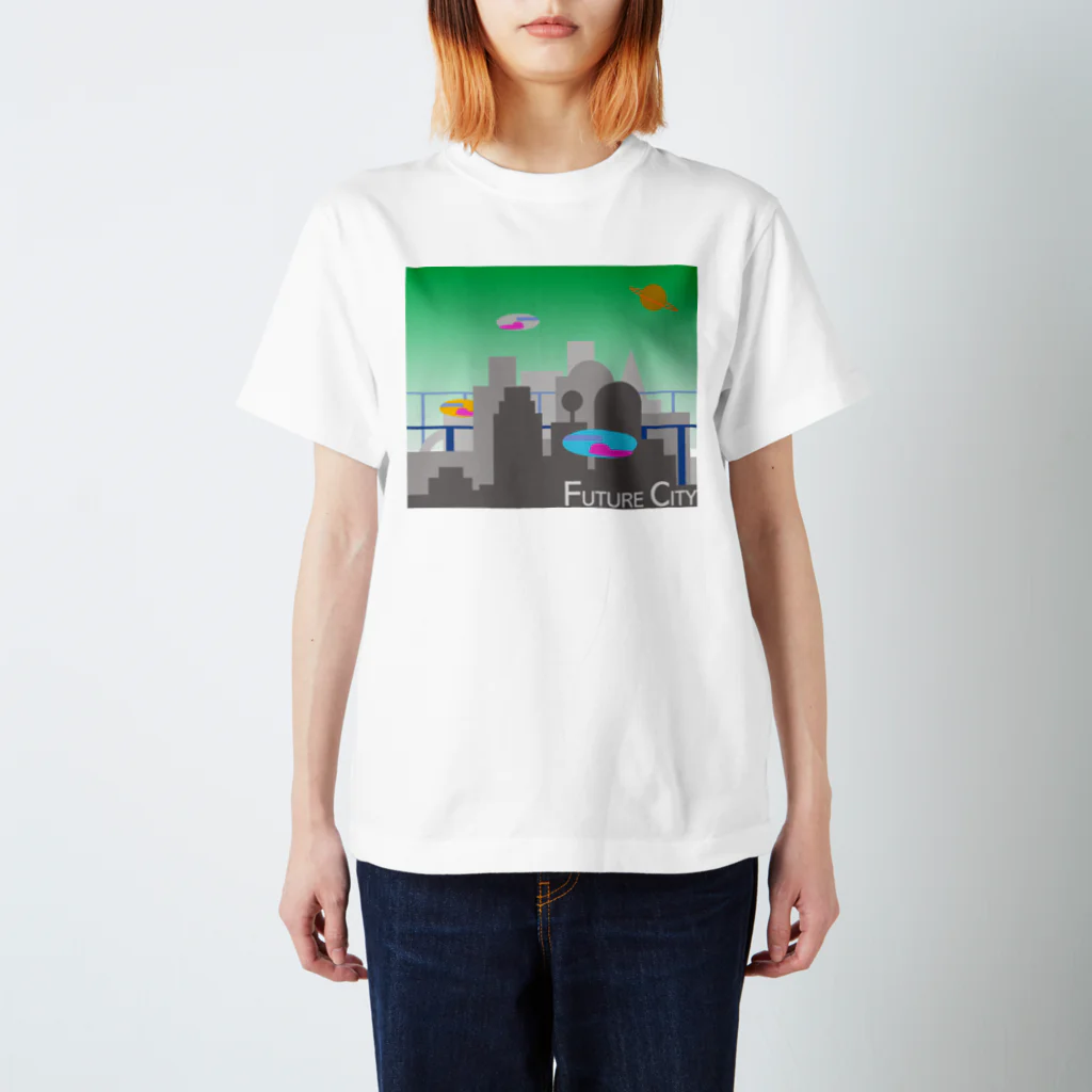 ピアンポン -phangpon-のFUTURE CITY（街並） スタンダードTシャツ