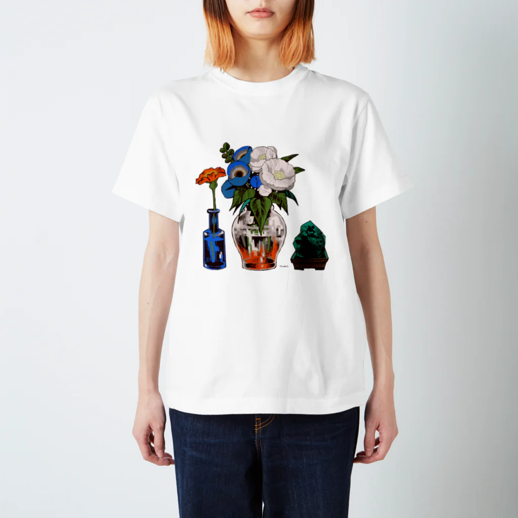 tomidoronの生花を見守る石 スタンダードTシャツ