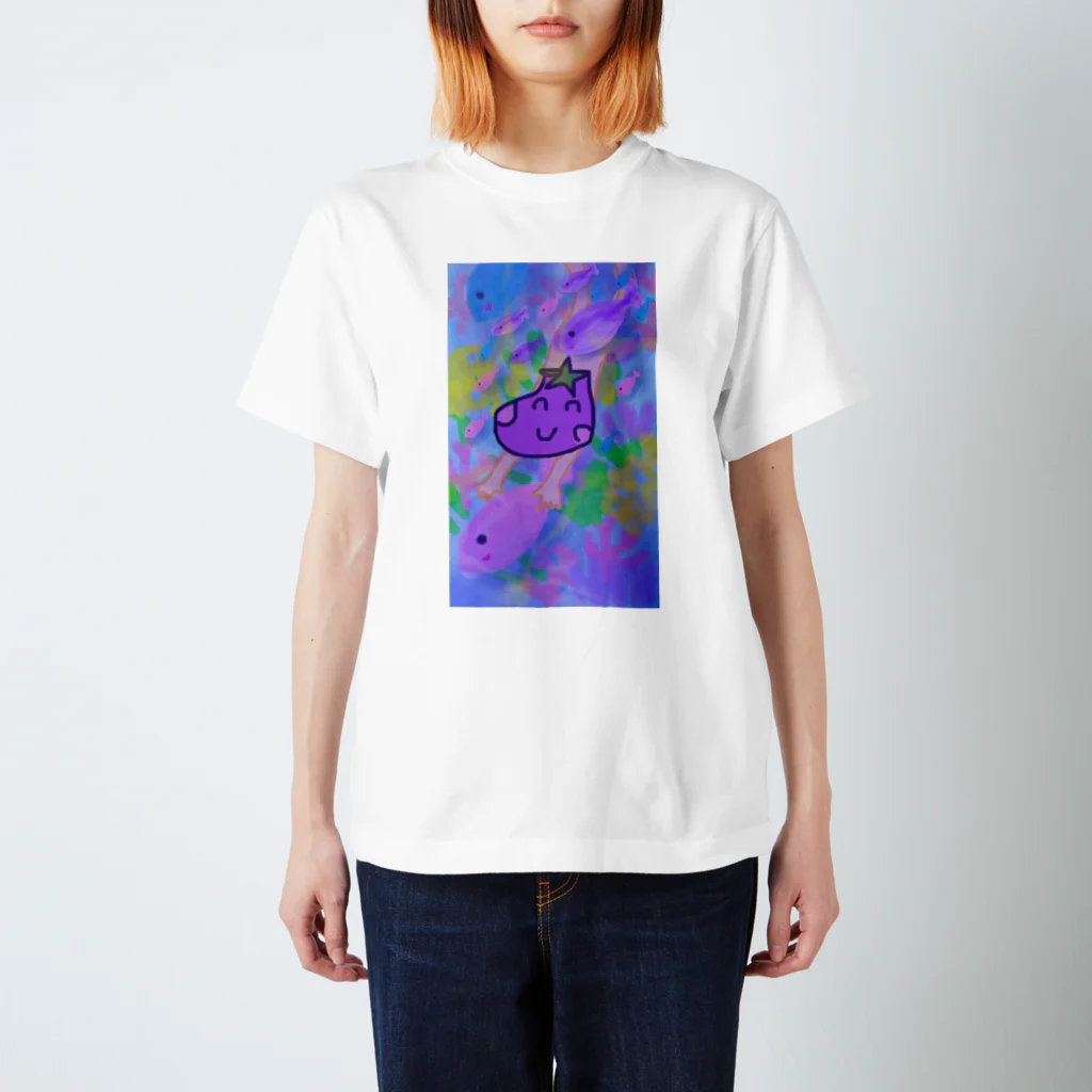 ヨコタンヌ堂のダイビングナス坊　魚群 スタンダードTシャツ