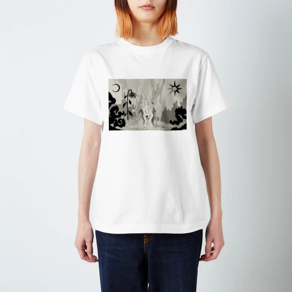 CoCoAメイドのI Don't like for Vincent van Gogh life モノクローム Regular Fit T-Shirt