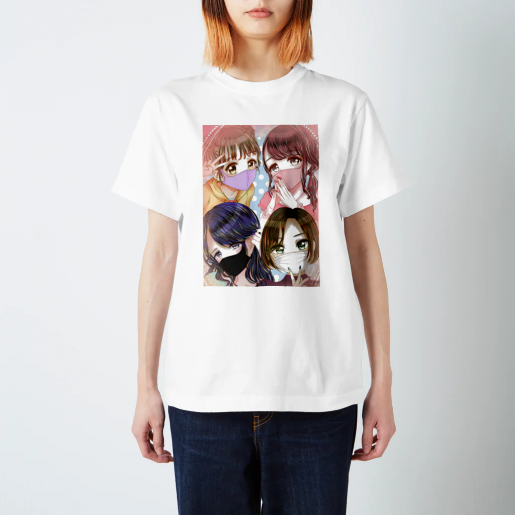 バーチャル美術部の＃マスク女子 スタンダードTシャツ