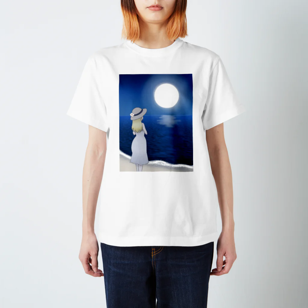 Ayanami's Shopのしょうじょ と つき Regular Fit T-Shirt