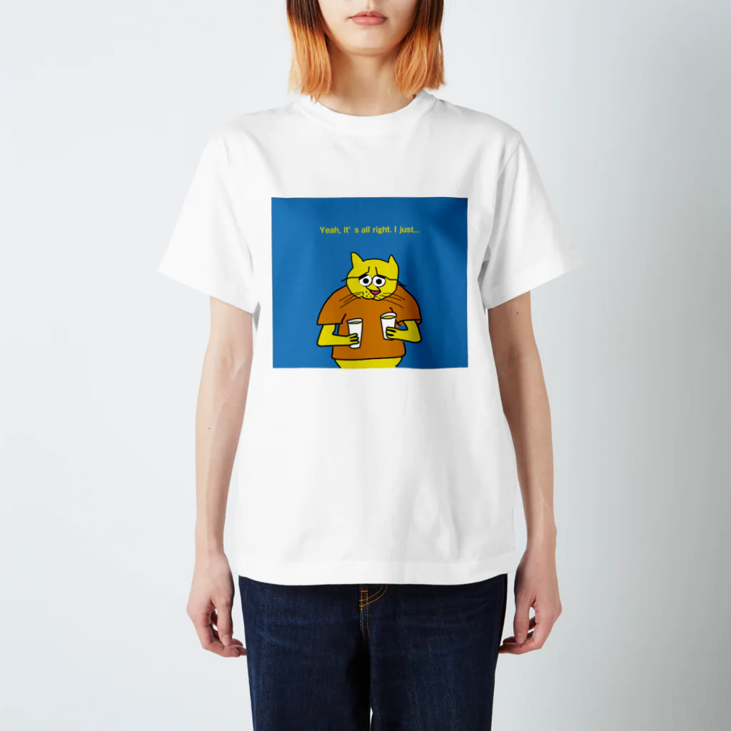 野良ブックストアーのパーティ失敗猫 スタンダードTシャツ